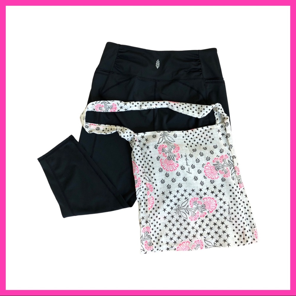 FREE PEOPLE Crop Black Yoga pant